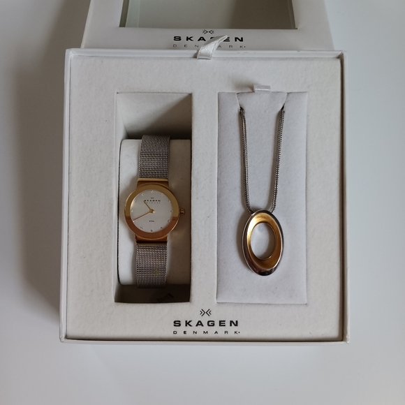 Skagen Accessories - Skagen Denmark 358SGSCD Freja Watch Neck Set Women Quartz Stainless Steel Silver